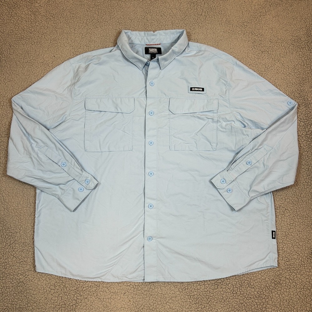 Alaskan Hardgear Duluth‎ Mens 3XL Light Blue Outdoor Fishing Shirt Vented Camp